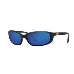 Costa Brine Men's Sunglasses Matte Black/Blue Mirror