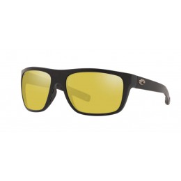 Costa Broadbill Men's Sunglasses Matte Black/Sunrise Silver Mirror