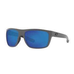 Costa Broadbill Men's Sunglasses Matte Gray/Blue Mirror