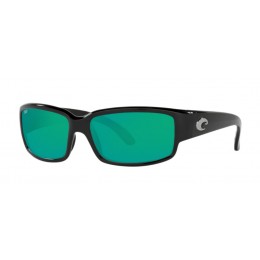 Costa Caballito Men's Sunglasses Shiny Black/Green Mirror