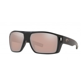 Costa Diego Men's Sunglasses Matte Black/Copper Silver Mirror