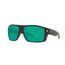 Costa Diego Men's Sunglasses Matte Black/Green Mirror