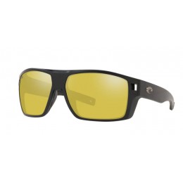 Costa Diego Men's Sunglasses Matte Black/Sunrise Silver Mirror