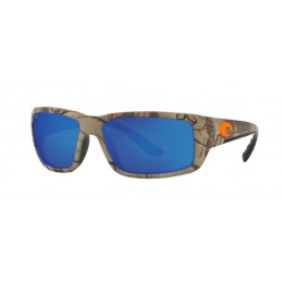 Costa Fantail Men's Sunglasses Realtree Xtra Camo Orange Logo/Blue Mirror