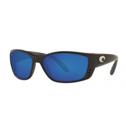 Costa Fisch Men's Sunglasses Matte Black/Blue Mirror