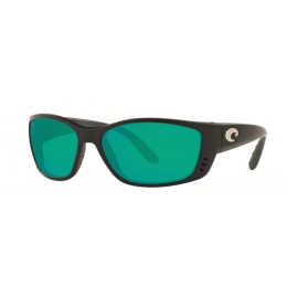 Costa Fisch Men's Sunglasses Matte Black/Green Mirror
