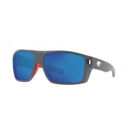 Costa Freedom Series Diego Men's Sunglasses Matte Usa Gray/Blue Mirror
