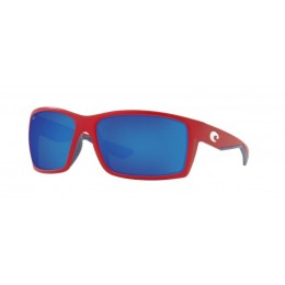Costa Freedom Series Reefton Men's Sunglasses Matte Usa Red/Blue Mirror