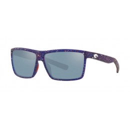 Costa Freedom Series Rinconcito Men's Sunglasses Matte Blue Firework/Gray Silver Mirror