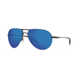 Costa Helo Men's Sunglasses Matte Black/Blue Mirror