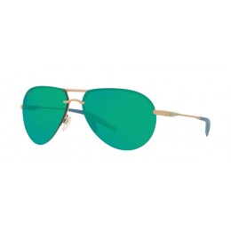 Costa Helo Men's Sunglasses Matte Champagne/Green Mirror