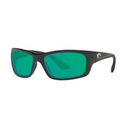 Costa Jose Men's Sunglasses Shiny Black/Green Mirror