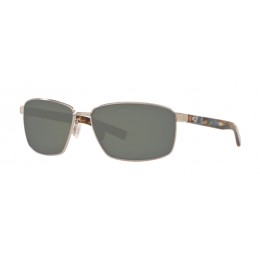 Costa Ponce Men's Sunglasses Brushed Silver/Gray