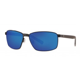 Costa Ponce Men's Sunglasses Matte Black/Blue Mirror