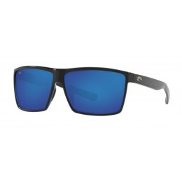 Costa Rincon Men's Sunglasses Shiny Black/Blue Mirror
