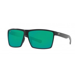 Costa Rincon Men's Sunglasses Shiny Black/Green Mirror