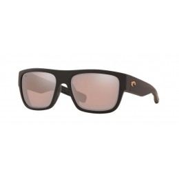 Costa Sampan Men's Sunglasses Matte Black Ultra/Copper Silver Mirror