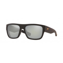 Costa Sampan Men's Sunglasses Matte Black Ultra/Gray Silver Mirror