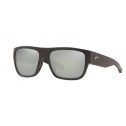 Costa Sampan Men's Sunglasses Matte Black/Gray Silver Mirror