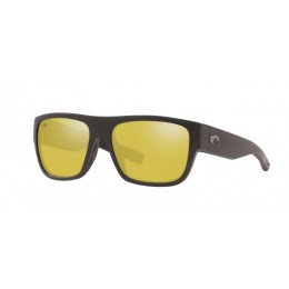 Costa Sampan Men's Sunglasses Matte Black/Sunrise Silver Mirror