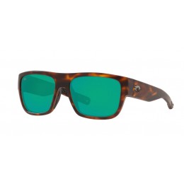 Costa Sampan Men's Sunglasses Matte Tortoise/Green Mirror