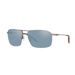 Costa Skimmer Men's Sunglasses Matte Silver/Gray Silver Mirror