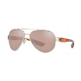 Costa South Point Men's Sunglasses Rose Gold/Copper Silver Mirror