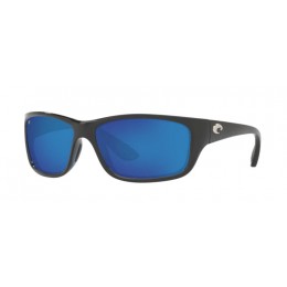 Costa Tasman Sea Men's Sunglasses Shiny Black/Blue Mirror