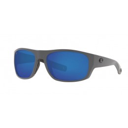 Costa Tico Men's Sunglasses Matte Gray/Blue Mirror