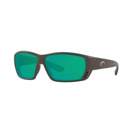 Costa Tuna Alley Men's Sunglasses Matte Steel Gray Metallic/Green Mirror