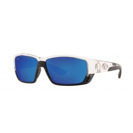 Costa Tuna Alley Men's Sunglasses Shiny Crystal/Blue Mirror