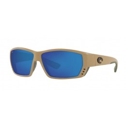 Costa Tuna Alley Men's Sunglasses Matte Sand/Blue Mirror