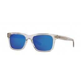 Costa Tybee Men's Sunglasses Shiny Light Gray Crystal/Blue Mirror