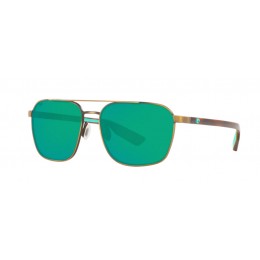 Costa Wader Men's Sunglasses Antique Gold/Green Mirror