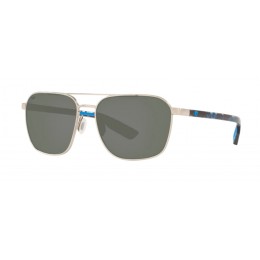 Costa Wader Men's Sunglasses Brushed Silver/Gray
