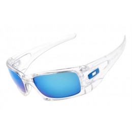 Oakley Crankcase Sunglasses Matte Clear/Ice Iridium Polarized