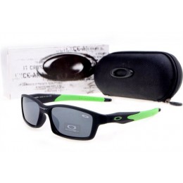 Oakley Crosslink Sunglasses Matte Black/Island Green/Black Iridium
