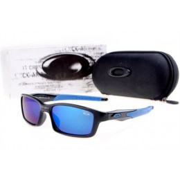 Oakley Crosslink Sunglasses Polished Black/Island Blue/Blue Iridium