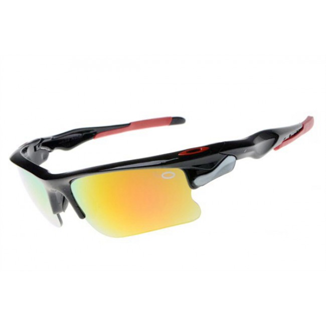 Oakley Fast Jacket Sunglasses Polished Black/Fire Iridium