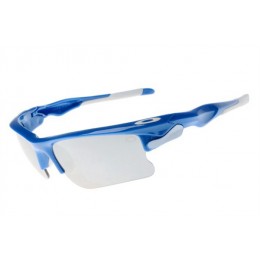 Oakley Fast Jacket Sunglasses Polished Blue/Grey