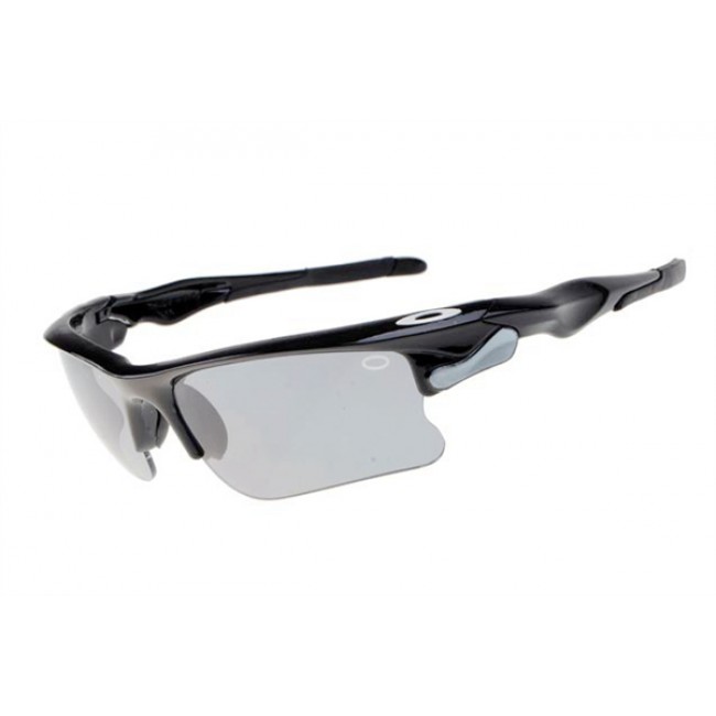 Oakley Fast Jacket Sunglasses Polished Black/Grey
