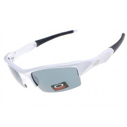 Oakley Flak Jacket Sunglasses Matte White/Grey Iridium