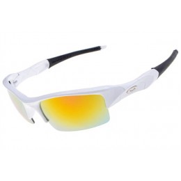 Oakley Flak Jacket Sunglasses Matte White/Fire Iridium