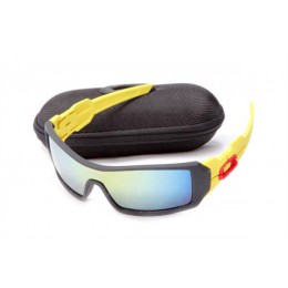 Oakley Oil Rig Sunglasses In Neon Yellow And Black/Ice Iridium