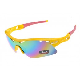 Oakley Radar Path Photochromic Sunglasses In Neon Yellow/Fire Iridium