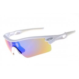Oakley Radar Path Sunglasses In White/Ice Iridium