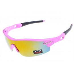 Oakley Radar Pitch Sunglasses In Neon Pink/Fire Iridium