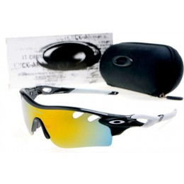 Oakley Radarlock Path Sunglasses In Black And White/Fire Iridium
