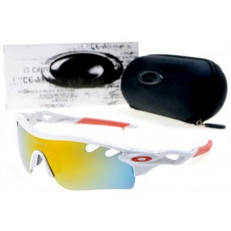 Oakley Radarlock Path Sunglasses In White/Fire Iridium