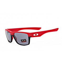 Oakley Twoface Sunglasses In Matte Black And Red And Gray Iridium